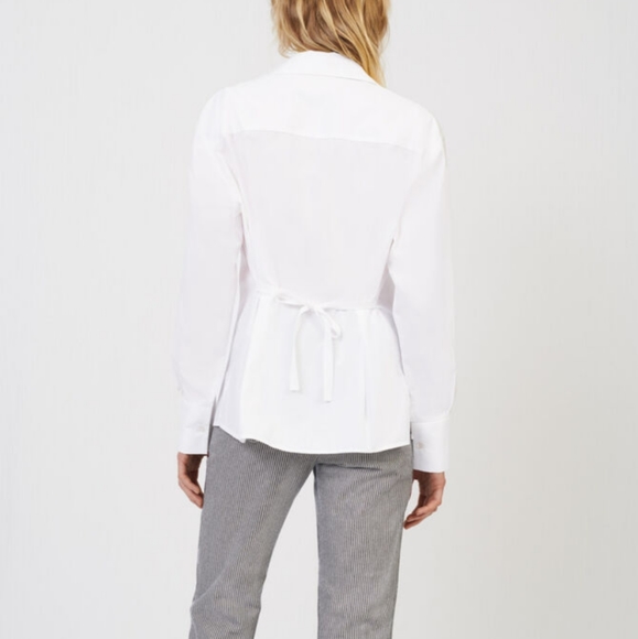 ๐ maje white poplin gold buttoned blouse - Picture 2 of 5
